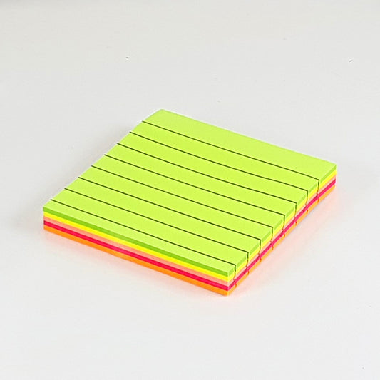 Neon Multi-Color Lined Sticky Notepads for Office, School & Creative Projects