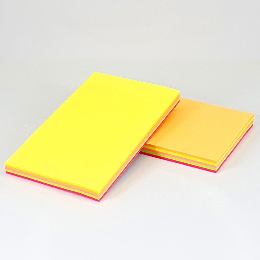 Neon Multi Colour Sticky Notes - Assorted Bright Colours Perfect for Office, School
