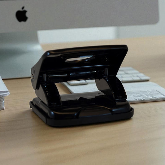 DLOFFICE DL0825 Metal Paper Punch with Removable Tray for Office and School Use