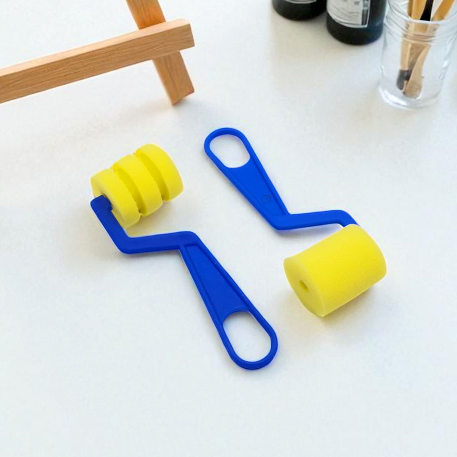 Paint Roller with Interchangeable Heads for Painting, Drawing
