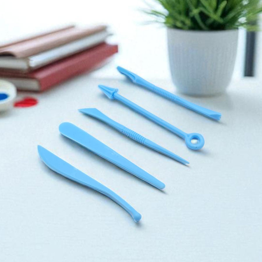 Multi-Purpose 5 Piece Sculpting tool - Professional-Grade Plastic Clay Modeling