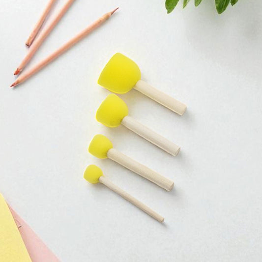 Round Sponge Foam Brush Set for Painting, Drawing,for Kids Graffiti DIY Painting