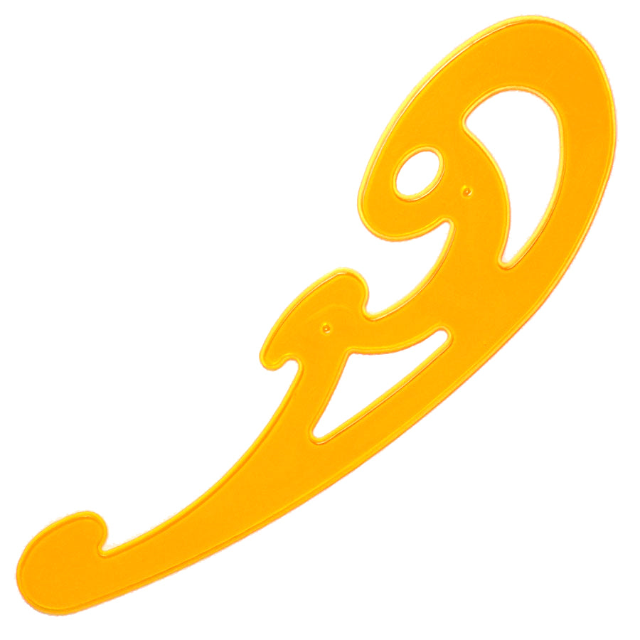 French Curve Ruler Set - Orange - Design & Drafting Tool