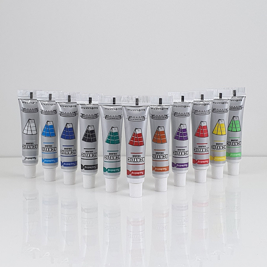 Keep Smiling Acrylic Color Set 6 ml Tubes - 12 Vibrant Colors, High-Quality Paints for Artists