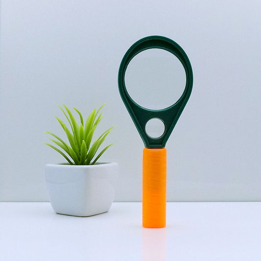 Magnifying Glass with High-Power Lens and Blue and Orange Compact Design - Best For Maps, Books, Reading