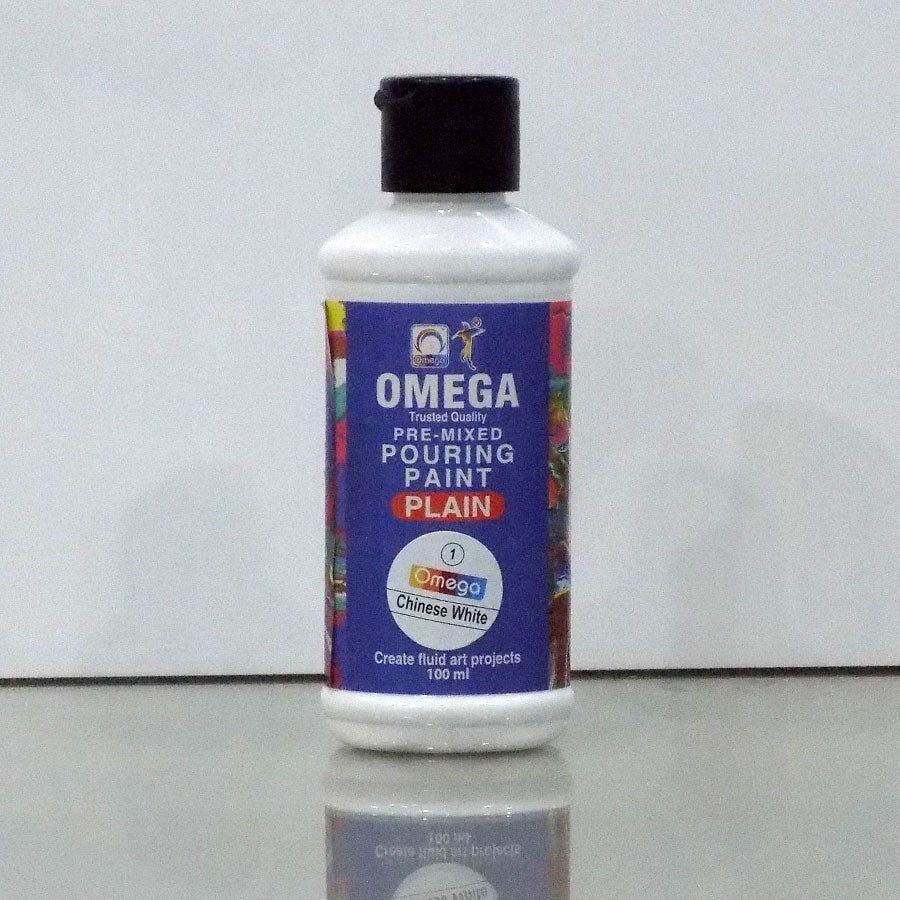 Omega Plain Pouring Paint Set – 12 Pre-Mixed Acrylic Colors for Fluid Art