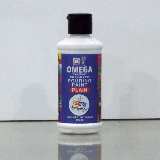 Omega Plain Pouring Paint Set – 12 Pre-Mixed Acrylic Colors for Fluid Art