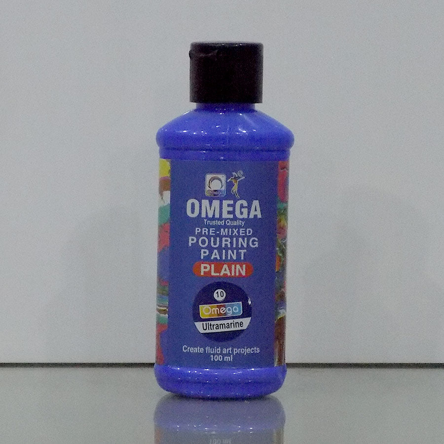 Omega Plain Pouring Paint Set – 12 Pre-Mixed Acrylic Colors for Fluid Art