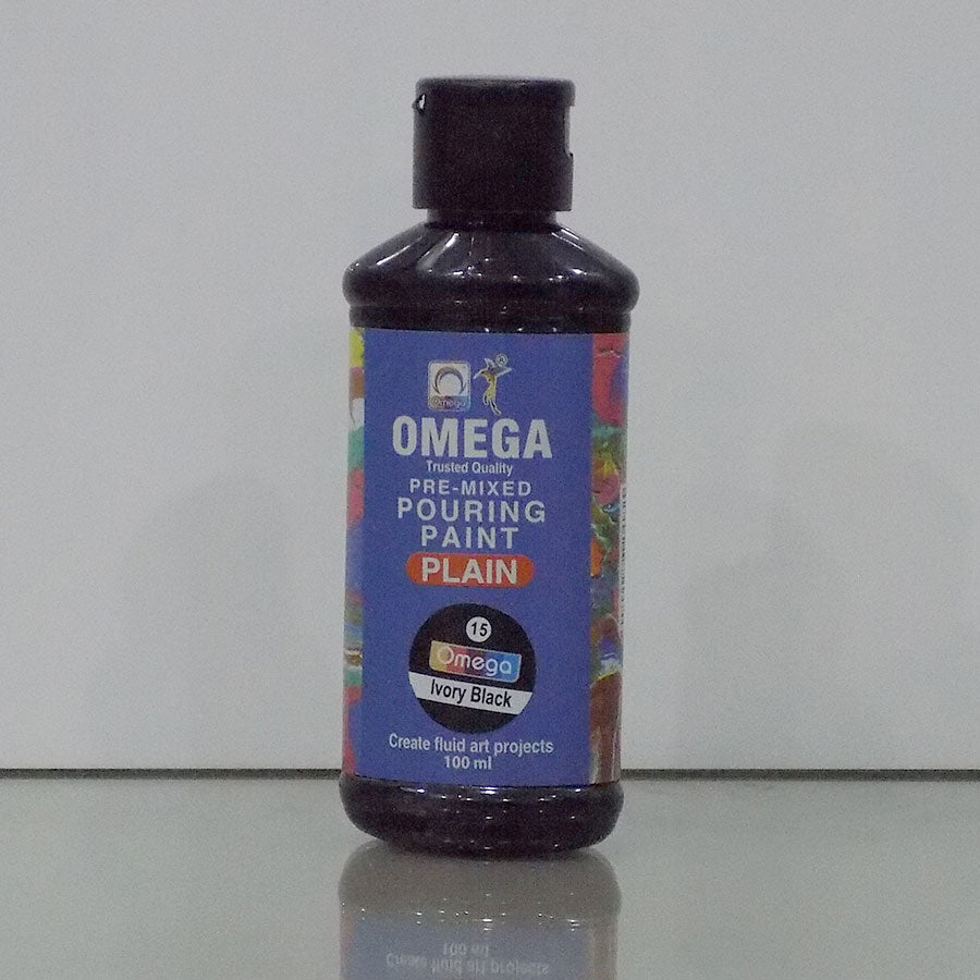 Omega Plain Pouring Paint Set – 12 Pre-Mixed Acrylic Colors for Fluid Art