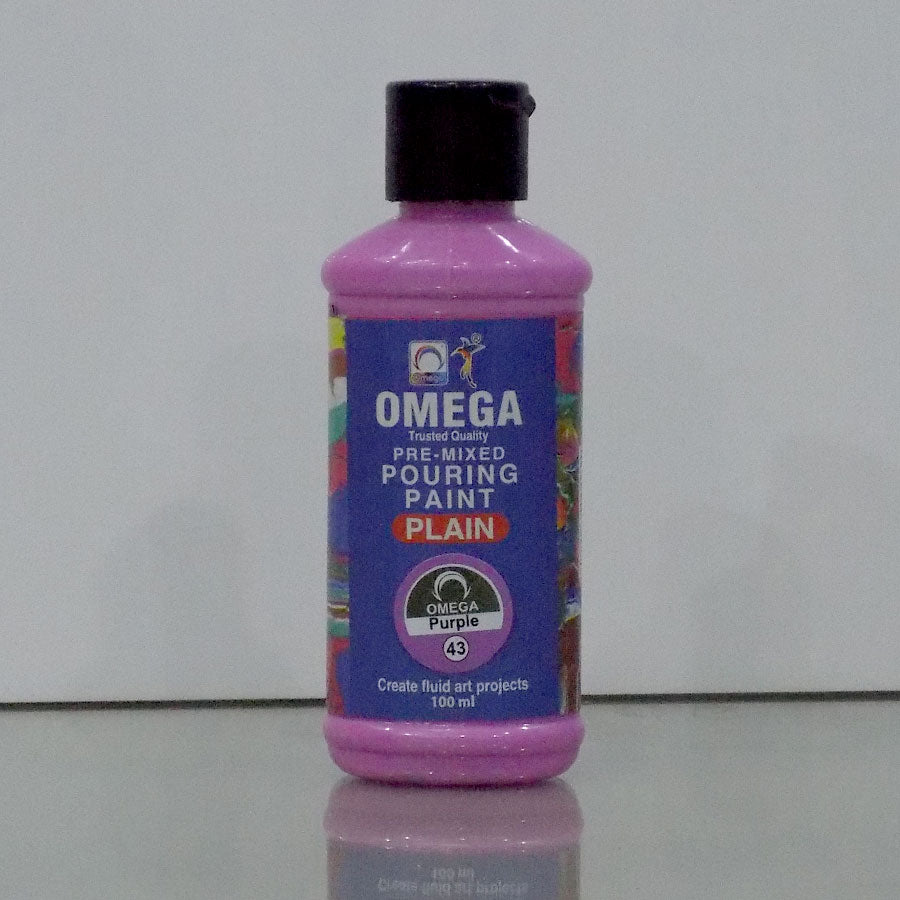 Omega Plain Pouring Paint Set – 12 Pre-Mixed Acrylic Colors for Fluid Art