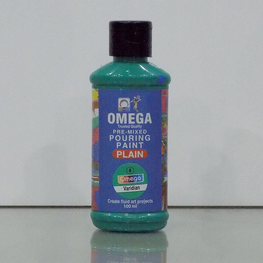Omega Plain Pouring Paint Set – 12 Pre-Mixed Acrylic Colors for Fluid Art