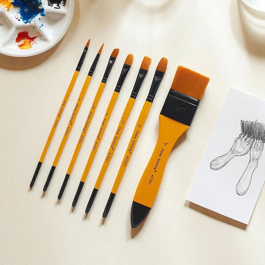 Keep Smiling Artist Brush Set - Suitable for Water, Acrylic & Oil Color