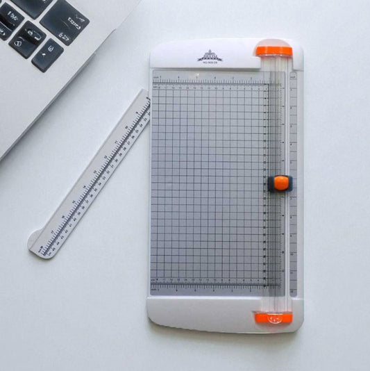 A4 Rotary Paper Trimmer with Extendable Ruler and Precision Cutting Guide
