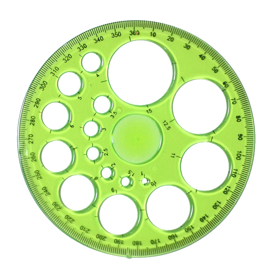Geometry Protractor Circle Ruler - 360 Degree Measuring Template