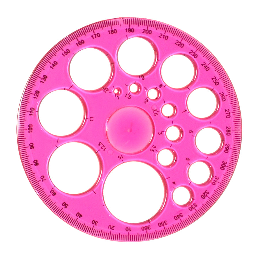 Geometry Protractor Circle Ruler - 360 Degree Measuring Template