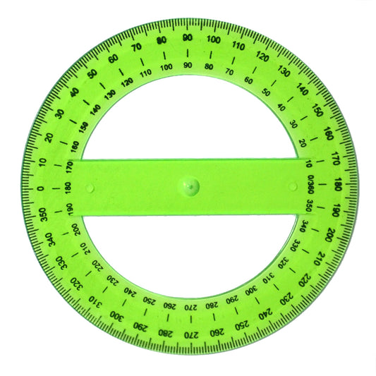 360 Degree Protractor - Circular Angle Measuring Tool