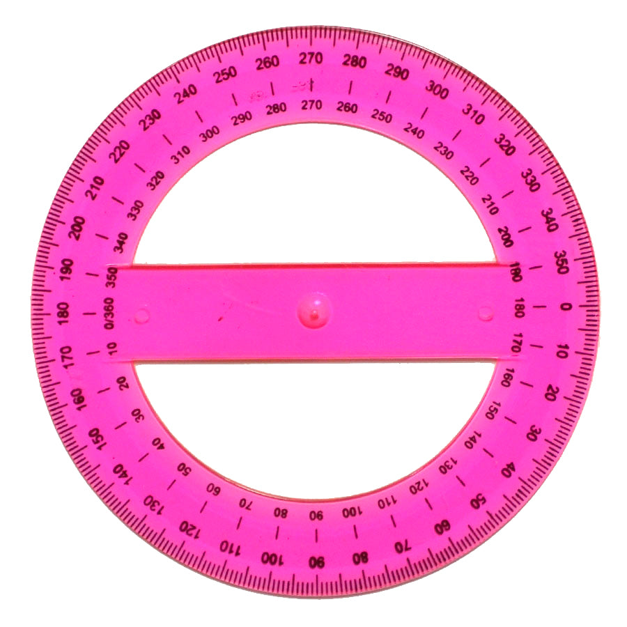 360 Degree Protractor - Circular Angle Measuring Tool