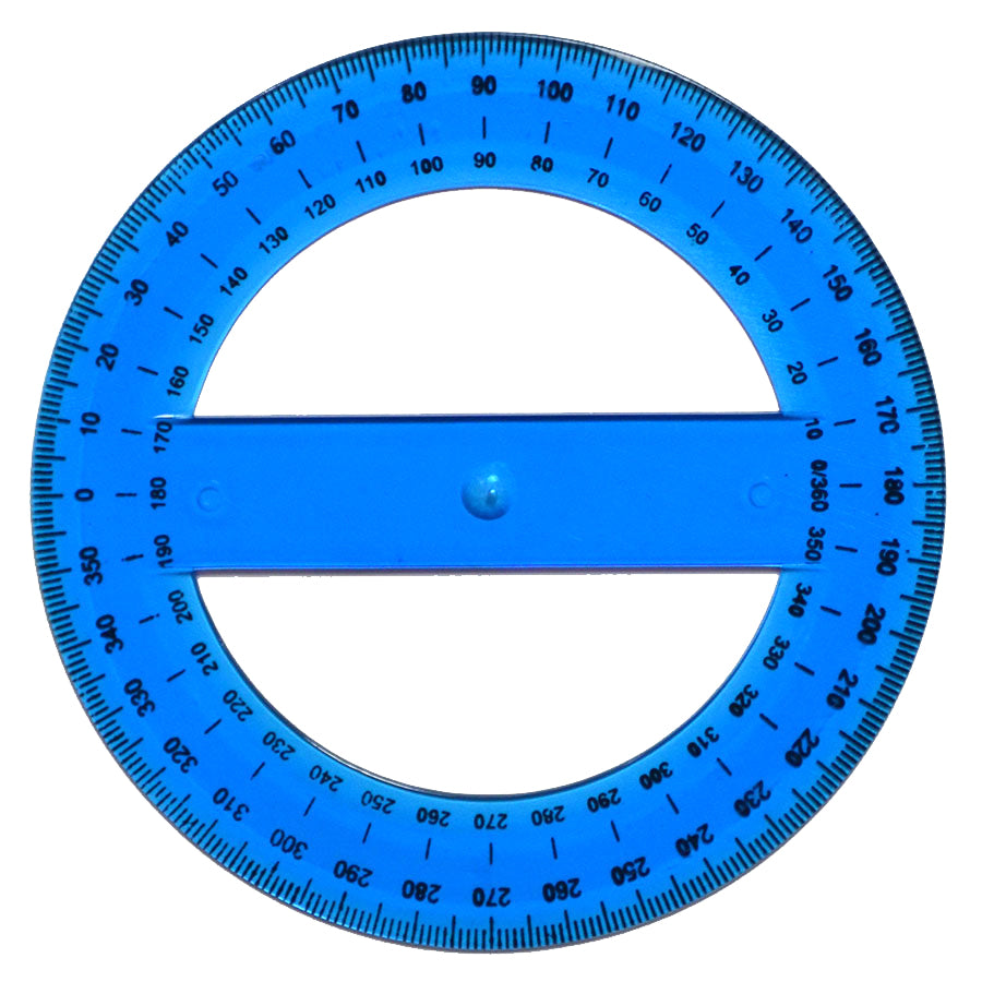 360 Degree Protractor - Circular Angle Measuring Tool