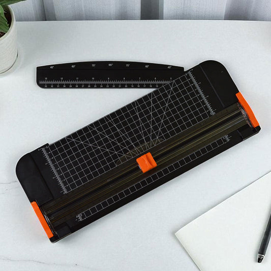 Rotary Paper Cutter with Grid Ruler - Accurate Cutting Tool for Crafting