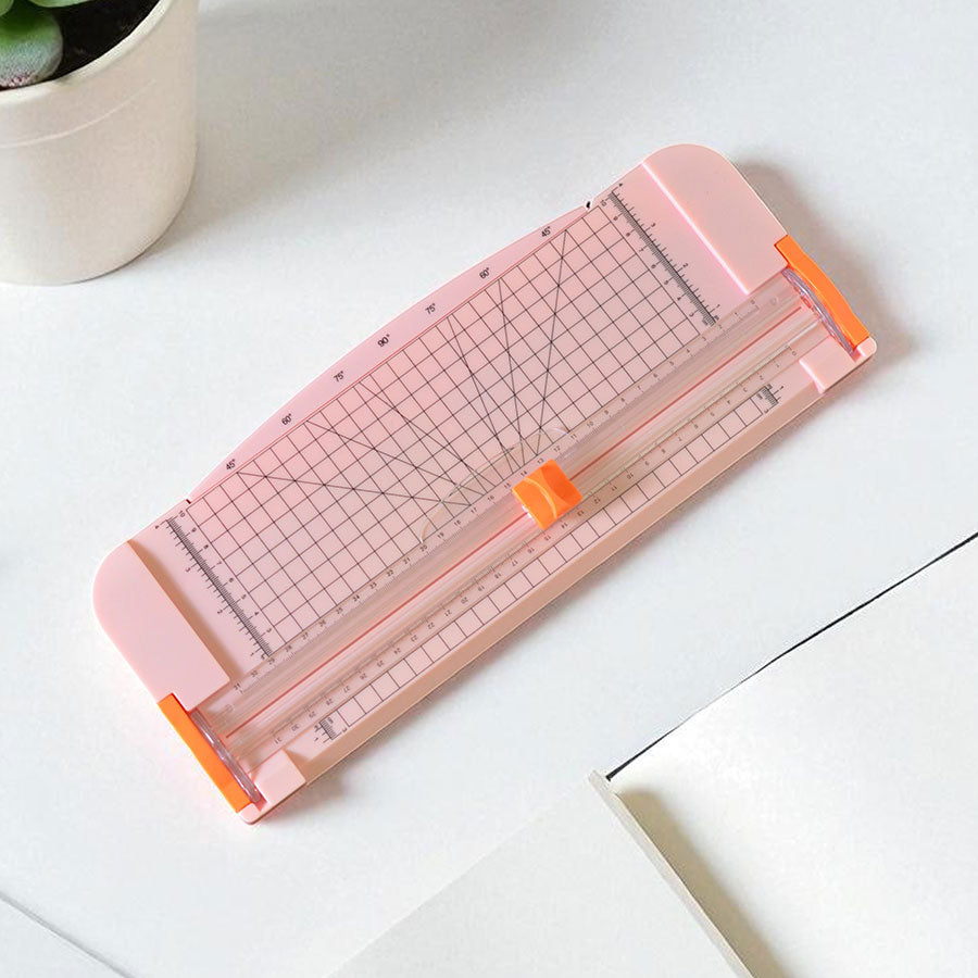 Rotary Paper Cutter with Grid Ruler - Accurate Cutting Tool for Crafting
