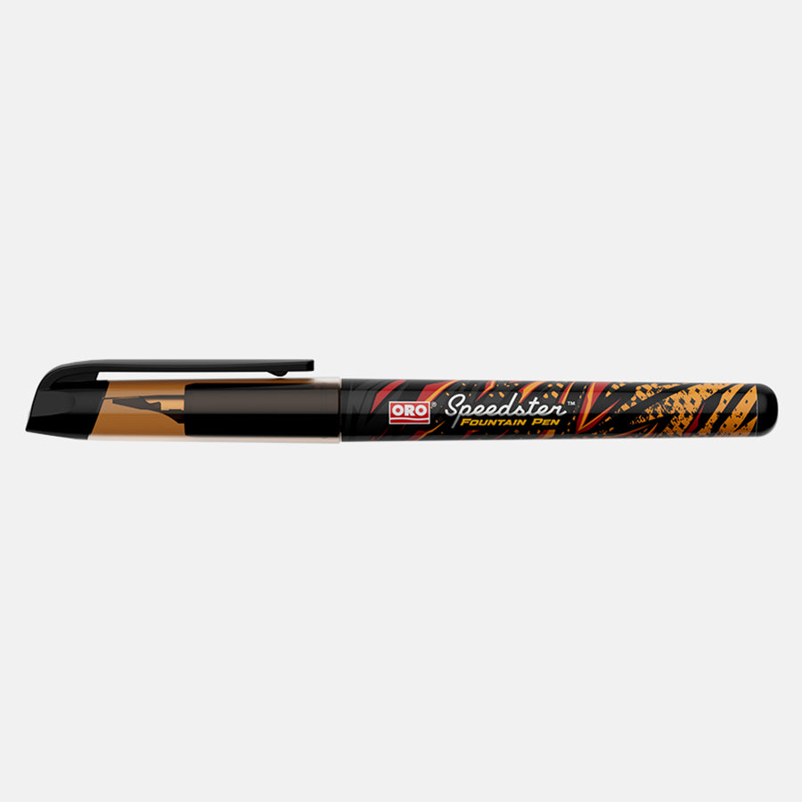 ORO Speedster Fountain Pen - Unique Green Leaf Pattern , Smooth Ink Flow