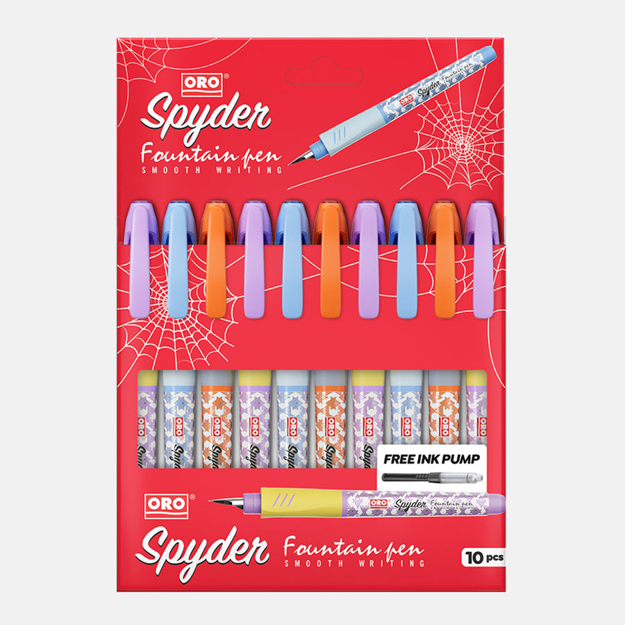 ORO Spyder Fountain Pen- Geometric Patterned Design - Ideal for Writers