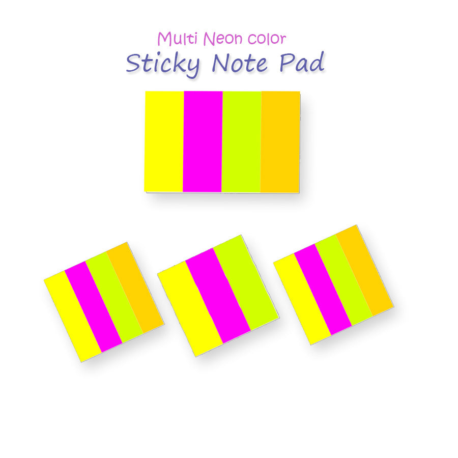 Multi-Color Cut Sticky NotesPads - Bright & Bold for Office, School & Home