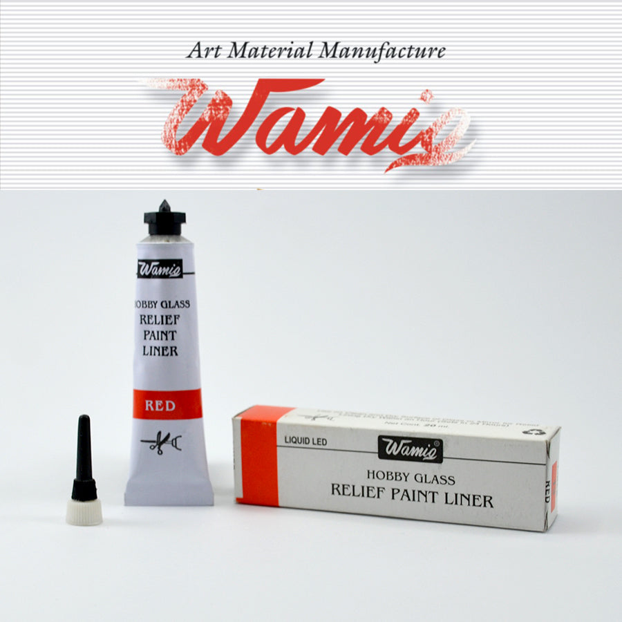 Wamic Glass Art Paint Liner - Relief Style - 7 Color Available