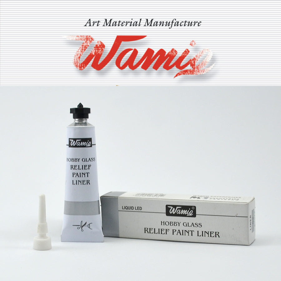Wamic Glass Art Paint Liner - Relief Style - 7 Color Available