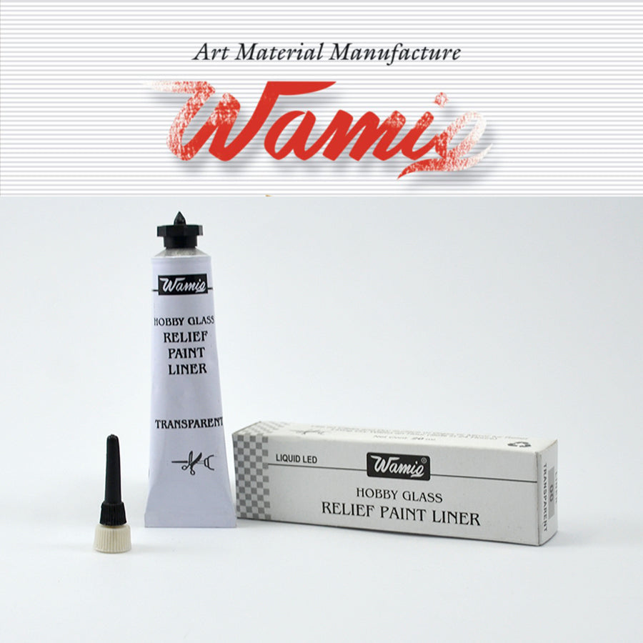 Wamic Glass Art Paint Liner - Relief Style - 7 Color Available