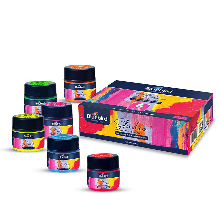 Bluebird Studio Acrylic Colors - 6 Neon Shades