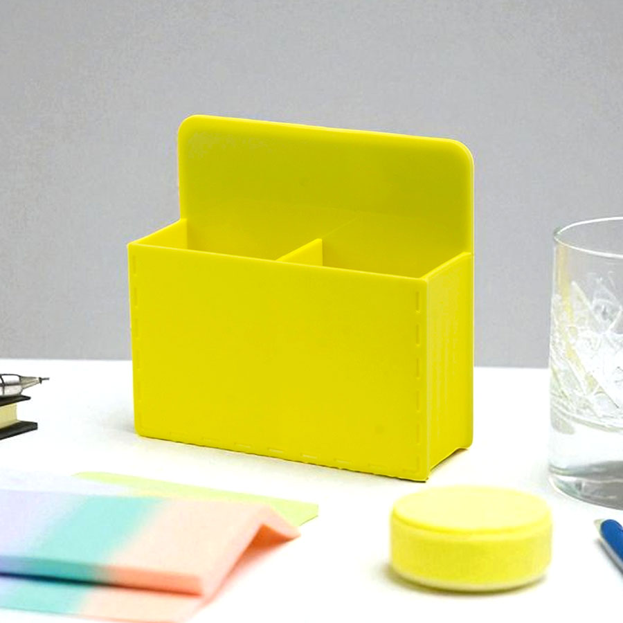 Dual-Compartment Magnetic Multipurpose Desk Organizer with Space-Saving Design