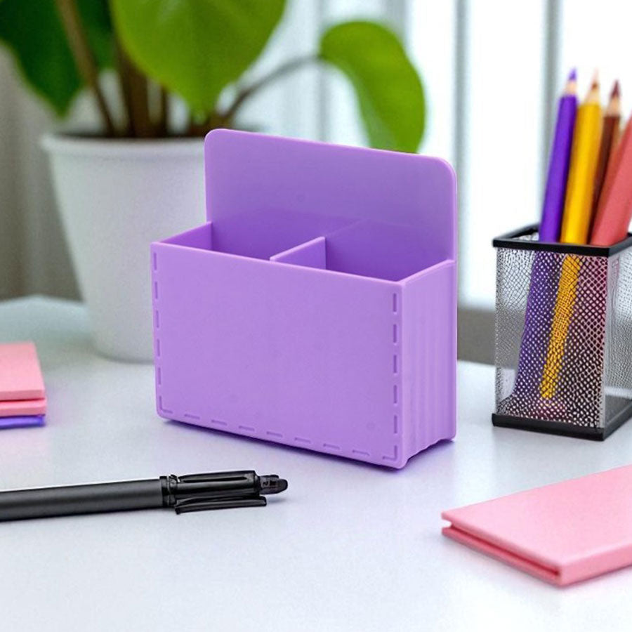 Dual-Compartment Magnetic Multipurpose Desk Organizer with Space-Saving Design