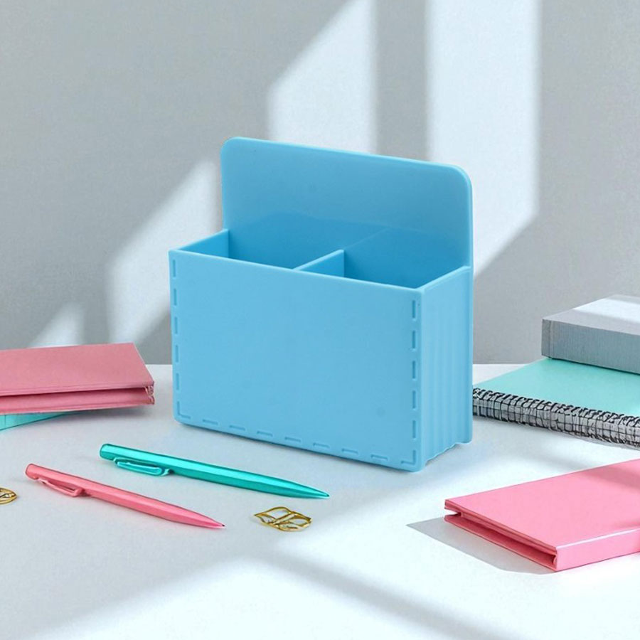 Dual-Compartment Magnetic Multipurpose Desk Organizer with Space-Saving Design