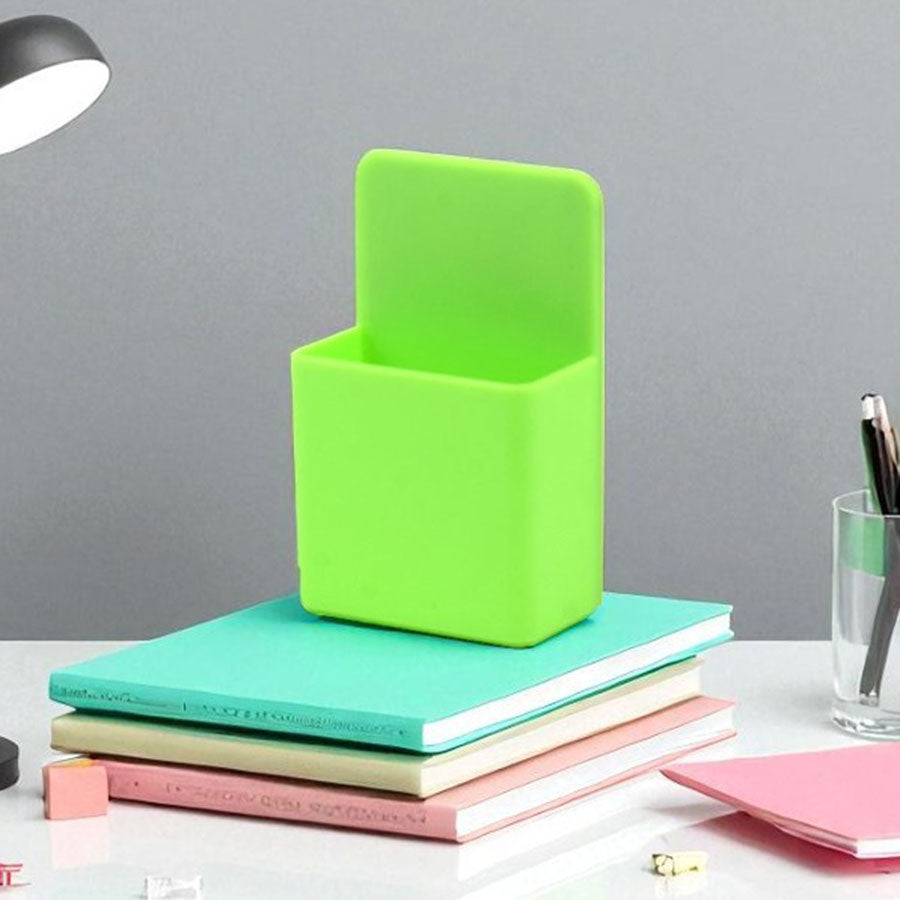 Small Dual-Compartment Magnetic Desk Organizer with Space-Saving