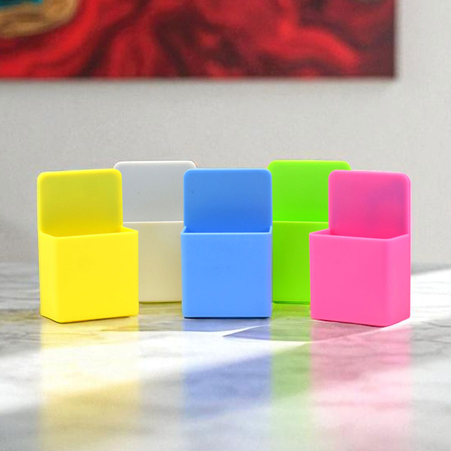Small Dual-Compartment Magnetic Desk Organizer with Space-Saving