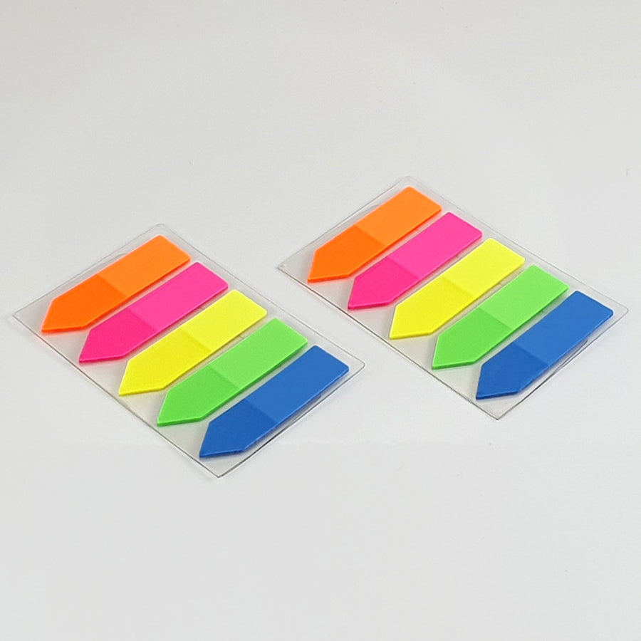 Vibrant Bookmarks - Neon Tabs with Ruler for Organising