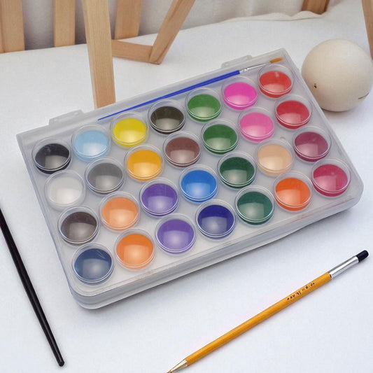Vneeds Solid Watercolor Paint Set - 28 Colors Arts Colour Palette