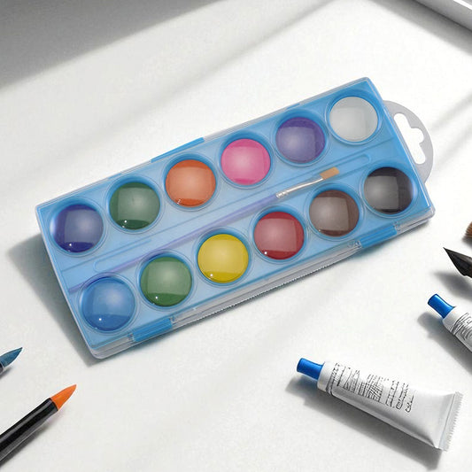 Vibrant Watercolor Paints for Kids - 12 Colors Set