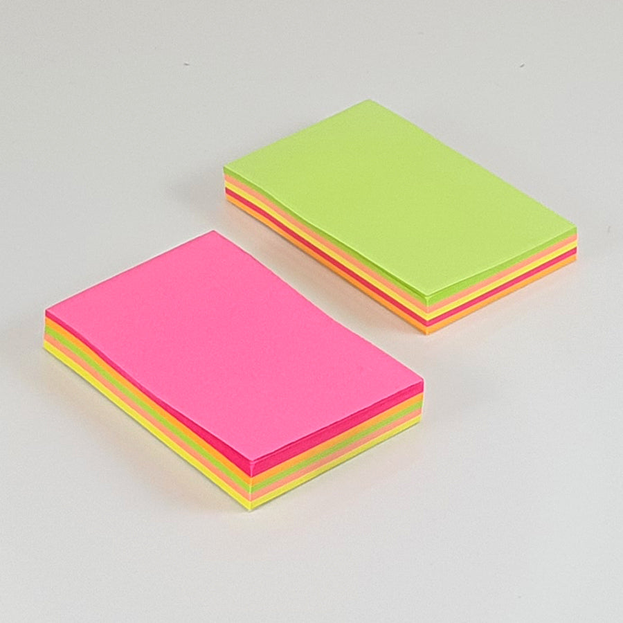 Neon Multi Colour Sticky Notes - Assorted Bright Colours  Perfect for Office, School