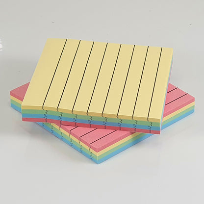 Soft Colour Sticky Notes -  Lined, Removable Notes for Office, School, and Home