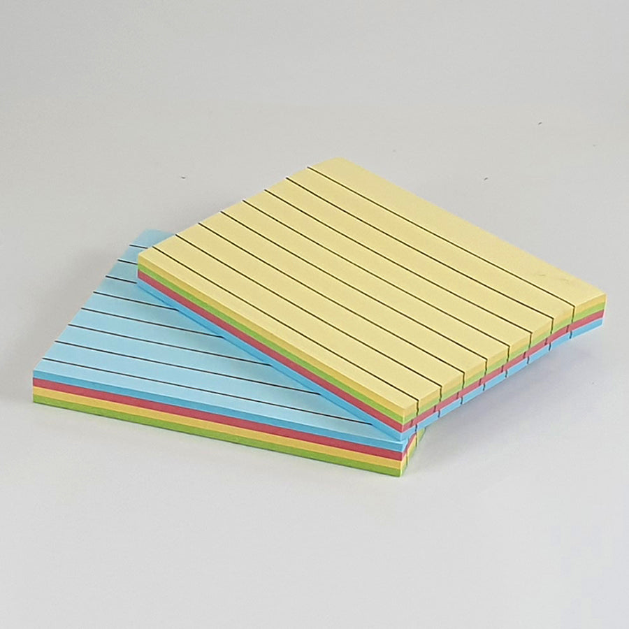 Soft Colour Sticky Notes -  Lined, Removable Notes for Office, School, and Home