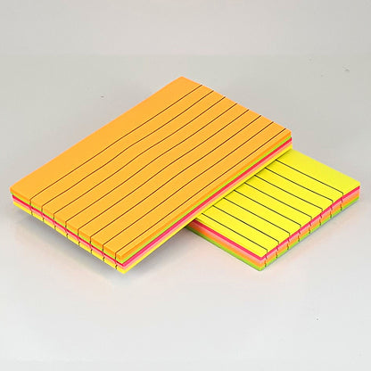 Neon Multi-Color Lined Sticky Notepads for Office, School & Creative Projects