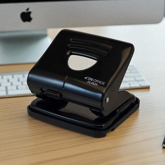 DLOFFICE DL0825  Metal Paper Punch with Removable Tray for Office and School Use