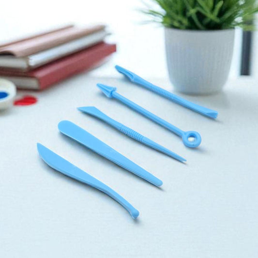 Multi-Purpose 5 Piece Sculpting tool - Professional-Grade Plastic Clay Modeling
