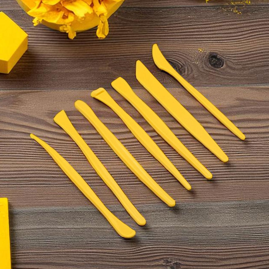 Plastic Clay Modeling and Sculpting Tool 7-Piece - Multi-Functional Carving, Shaping