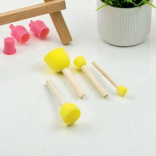 Round Sponge Foam Brush Set  for Painting, Drawing,for Kids Graffiti DIY Painting