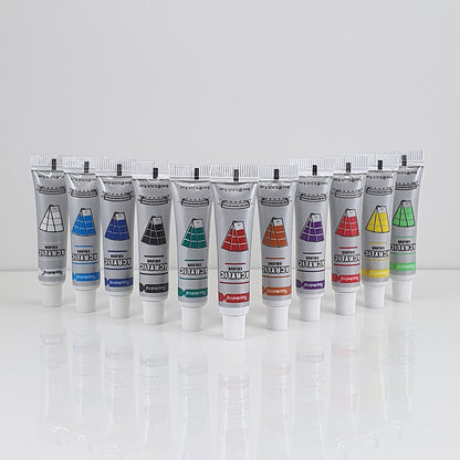 Keep Smiling Acrylic Color Set 6 ml Tubes - 12 Vibrant Colors, High-Quality Paints for Artists