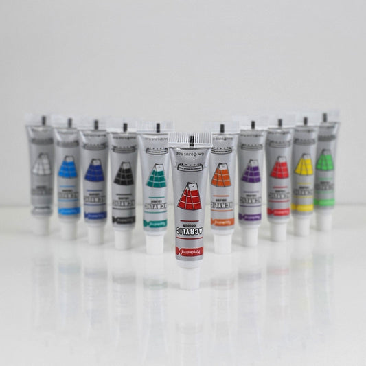 Keep Smiling Acrylic Color Set 6 ml Tubes - 12 Vibrant Colors, High-Quality Paints for Artists