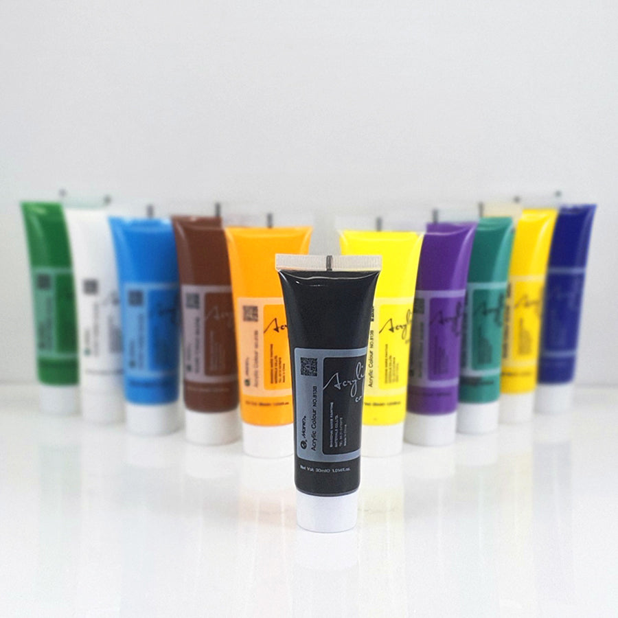 Maries Acrylic Paints 30 Ml Tube  - High-Quality, Non-Toxic, Lightfast Art Supply for Canvas